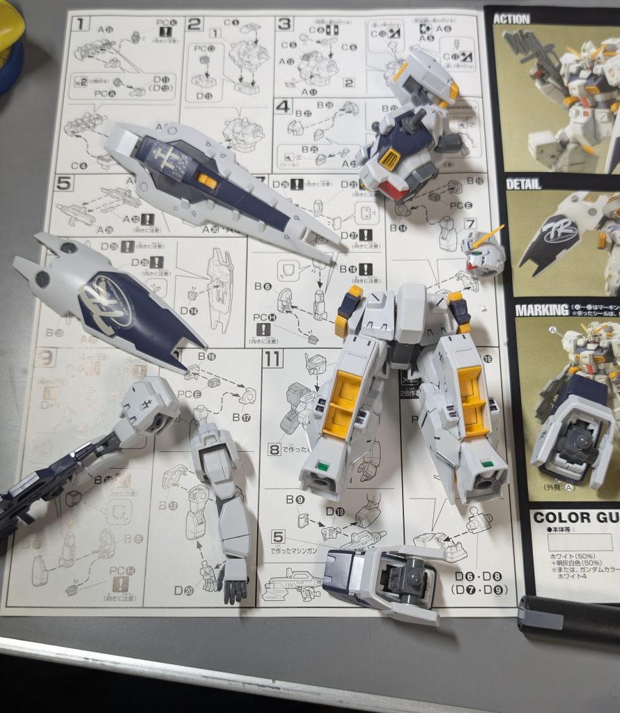 雑にスミ入れ完了黒塗りしたい所あるけどスミ入れペンしか買ってないのでマーカーも買おうかと検討中。そしてスミ入れは安定の下手くそ(許して)