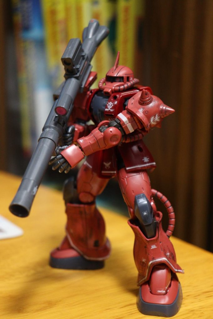 まずは全体像。オリジン版の色合い好きなんですよね~。ちょっと黒の塗料で汚しを入れてみたり。