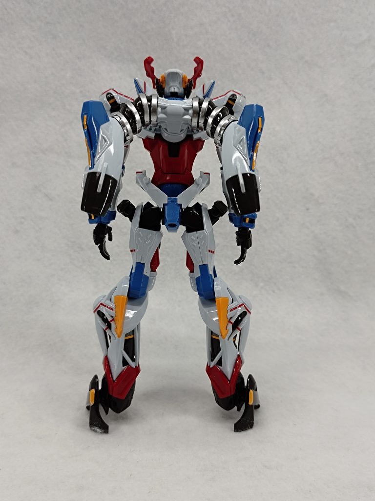 背面のスラスター部のシルバーと黒っぽく見える部分は実際は色が逆の上に白とグレーなんですがこっちの塗り分けのほうが簡単だったので。