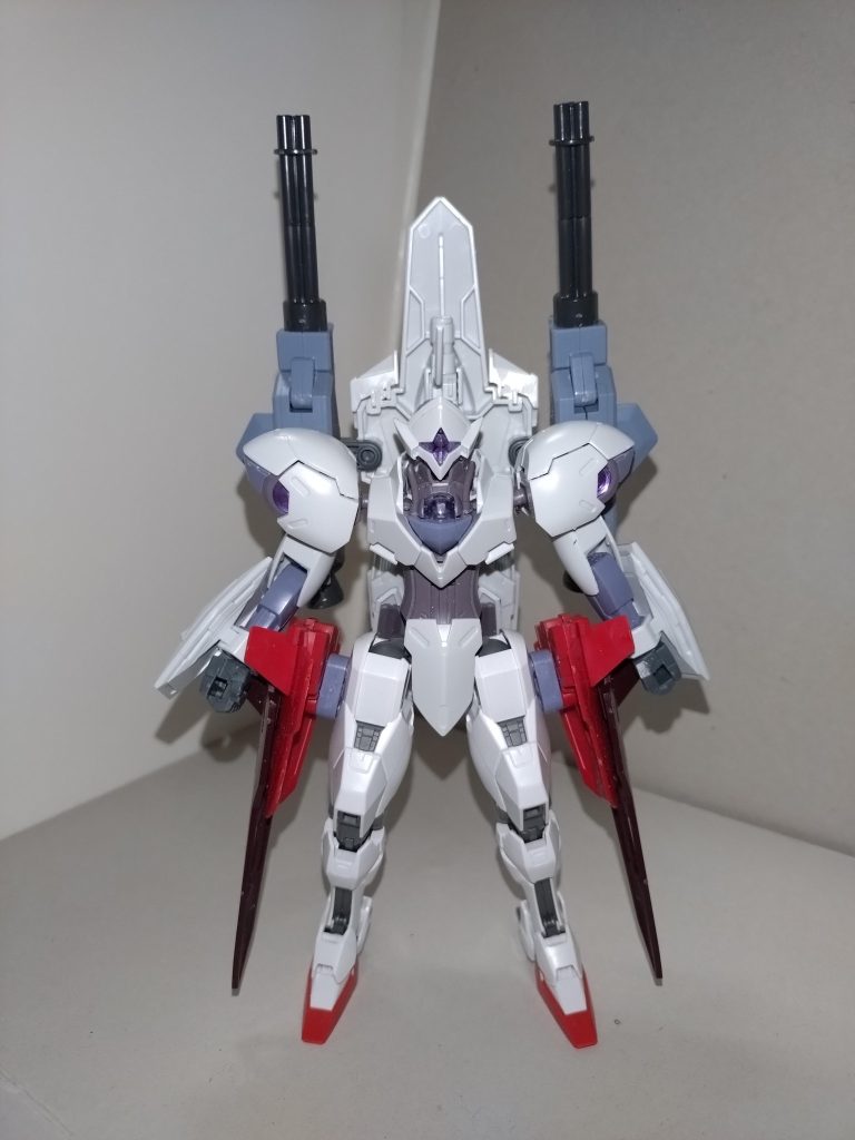 【概要】CFK-229VF　ミカエリスバルカンMk-Ⅱ Afterglowのキーボード担当で羽丘女子学園高等部生徒会長・羽沢つぐみが、以前に制作したミカエリスV→ミカエリスEx-V(https://gumpla.jp/hg/1807735)をさらに改造したガンプラ。 