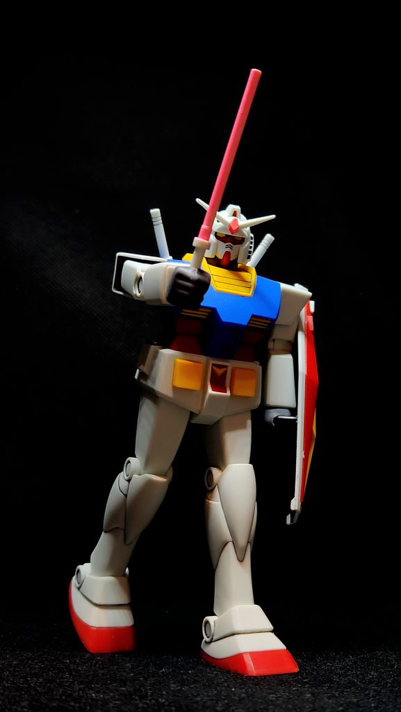 ビームサーベルが誘導の棒みたい…(gundam-kao5)