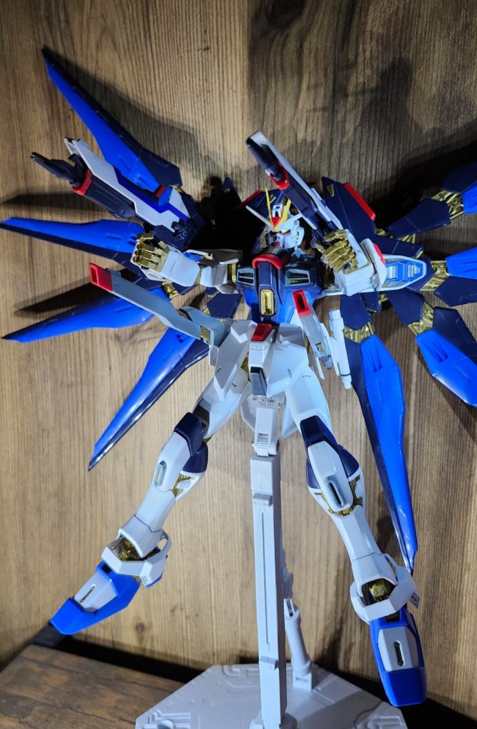 ドラグーンフルバースト(ドラグーン出てないけど笑)MGストライクフリーダムのプロポーションすごい良くて、素組みでも大満足なキットだと思います！
