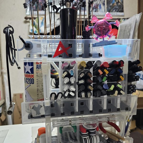 マーカーエアブラシシステムラック