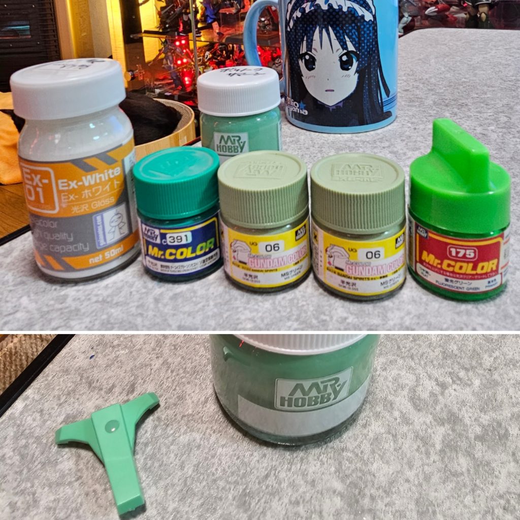 メインカラーは成型色よりちょっと濃いめに調色しました。