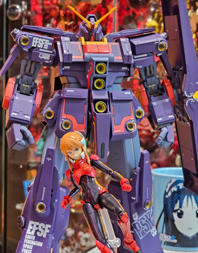 後ろのサイコガンダムmk2 はイメージです(マーキングが連邦だ、ヘッドセットはこの時は使用してない等のツッコミはご遠慮下さい)。