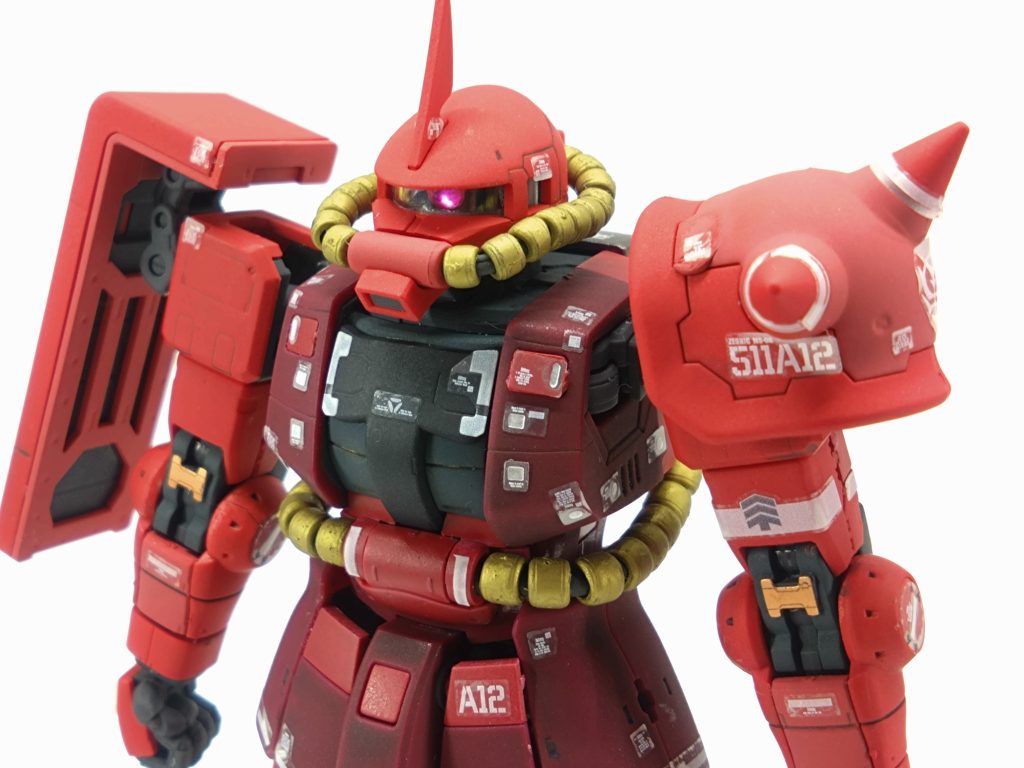 ジークアクスが4月放送開始との事で、今のうちに1年戦争のMSを作って比較したいと思っています。しかしザクはやはり敵性MSの原点という感じで、シンプルながら飽きの来ないデザインですね。最後までご覧頂きありがとうございました！