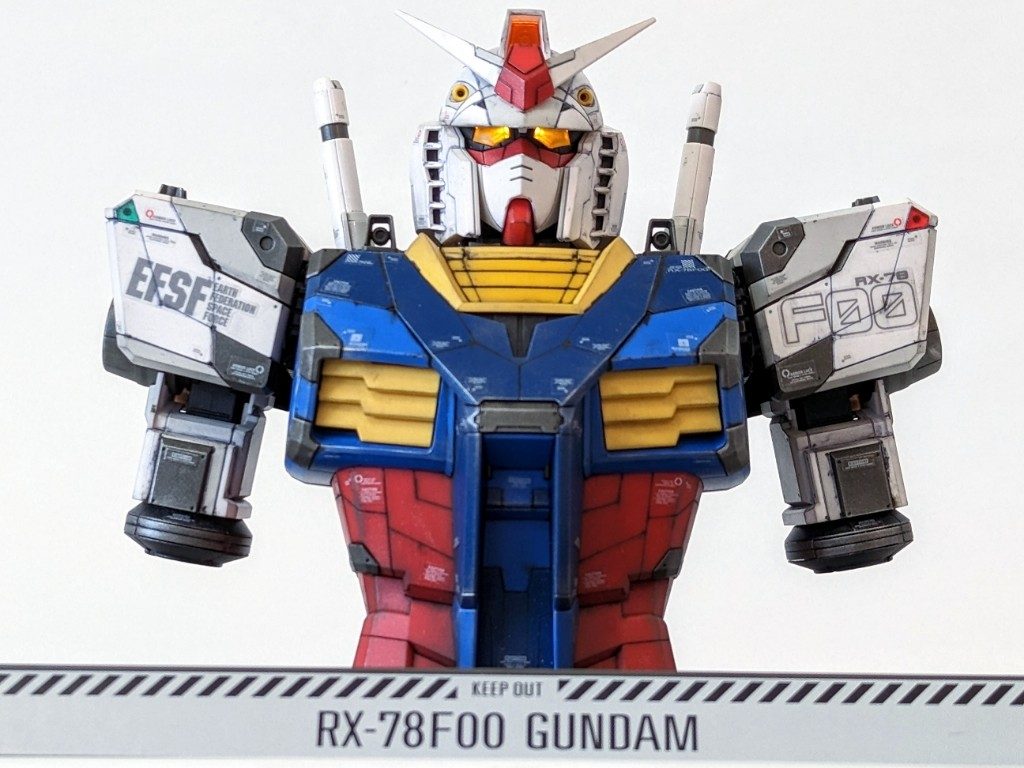 指定通り、LEDユニットを使ってリアル感をさらに演出〜(*>_<*)ノファーストガンダムならではのカッコ良さは、横浜ガンダムでもあると実感です♬ 久々にガンダムベース行きたくなってきた!