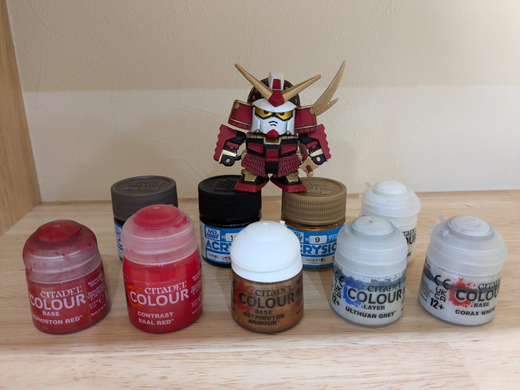 今回の使用塗料達です🖌🎨ご覧いただき、ありがとうございました!次作は最難関の農丸を予定しています!