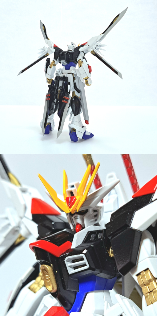 ↓ ※オリ設定 ↓運用方法に応じた武装のバリエーションを生むマルチロール的な特性を持ち地球と宇宙を往還する「コンパス」の活動範囲に対応したライジングフリーダムとは違い、加減の必要がない強力な敵に対してのみ運用される一騎当千の機体。フリーダム系統は主に遠距離用の武装が多いが、本機はキラ・ヤマトの今までの戦歴を鑑みた結果近距離用の武装が多くなった。