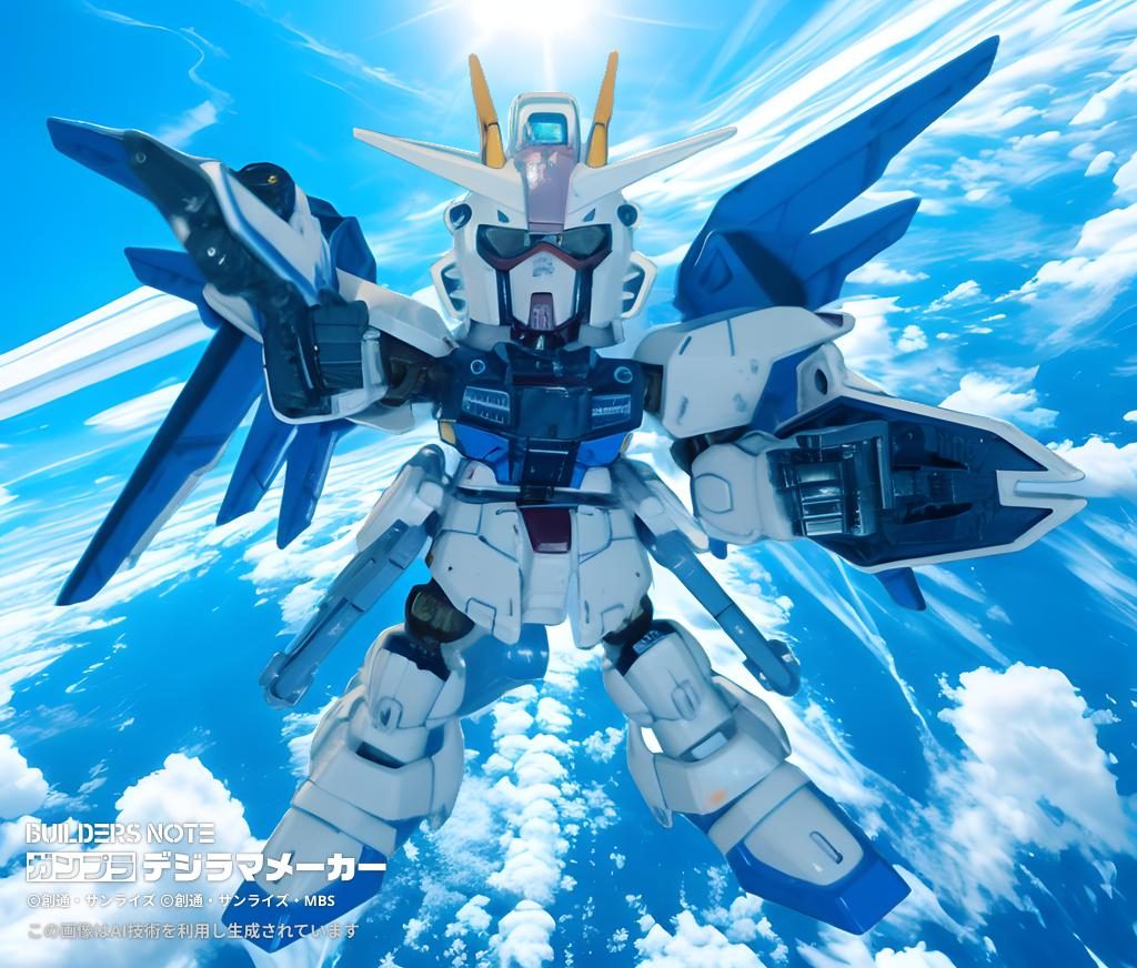 ガンプラAIデジラマメーカーで素敵な1枚が出来ました!!