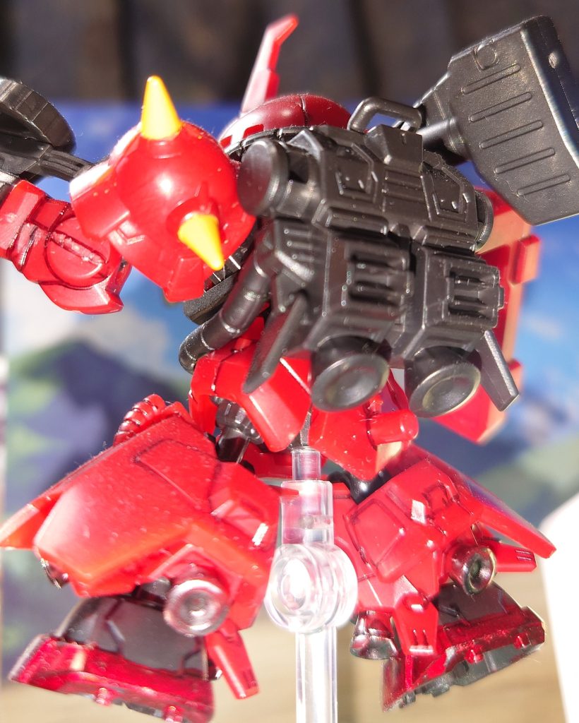 脚元のバーニアも塗装してますよ 安心してください バックパックのバーニアはガンメタルなので分かりづらいです…