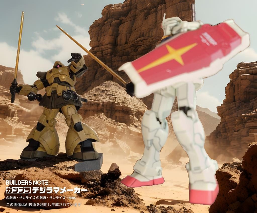 哀戦士みたいな画像 ポスターは確認せず、自分の中のイメージだけで構成 ガンダムもむっちゃ腰捻って左足は爪先立ちです 絵を立体化するのは至難の技ですね 笑