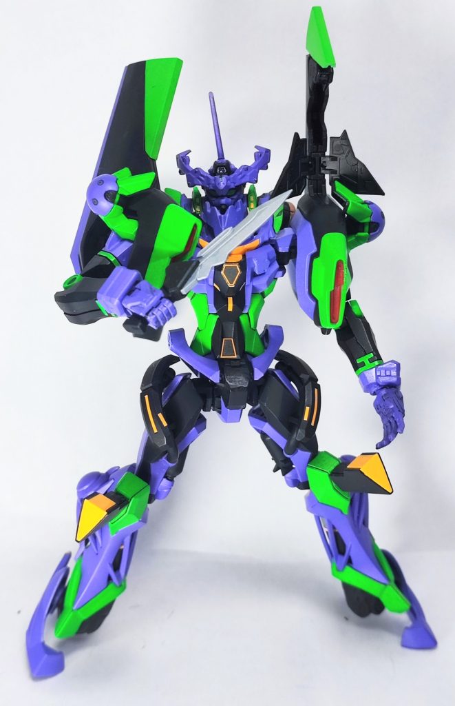 プログレッシブナイフこれもエヴァといえばの武装、肩から出すギミックもジークアクスの可動域でなんとか再現できました。