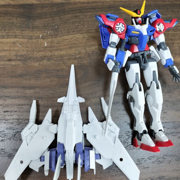 シン・ブリッツガンダム作成予定。ニコルが生きていた世界での彼の愛機。ダブルオーベースなので支援機と合体予定。（3枚目）