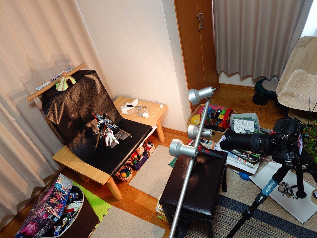 今回の撮影環境です。間接照明さんも今回大活躍でしたがきっと本来こういう使い方ではないはずｗｗｗ