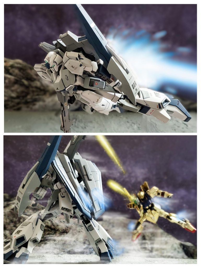 地球ではカラバのアウドムラが香港へ入港した頃、月面ではZガンダム0号機のトライアルが開始されていた🎵推力を限界まで引き上げ月面を滑走する0号機💨百式以上の出力を叩き出すこの機体は試乗者であるクワトロ大尉を満足させていた👍️✨さらにアポリー中尉が操る百式との模擬戦で高い機動性を示す0号機‼️Zガンダムには準サイコミュシステムのバイオセンサーも搭載され、パイロットの脳波制御📶もコントロールを補助し追従性が向上していた😔✨