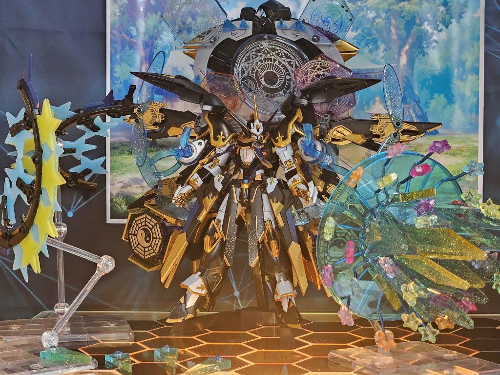 巨大な帽子を上へ移動し魔法陣を配置。クロスボーンフルクロスのマントはクルッと回転させて後ろへ。魔砲 ファイナルスパーク使用時はこの形態。