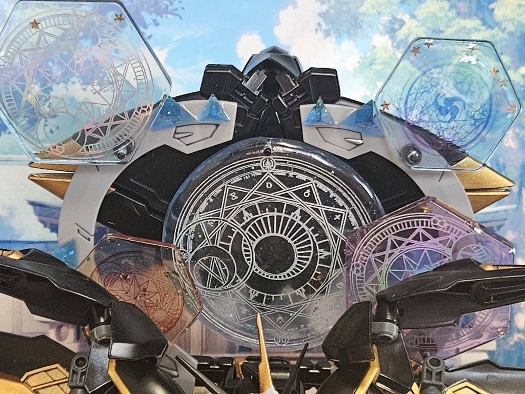 レジンで制作した魔法陣。こういうシートが売れてます。