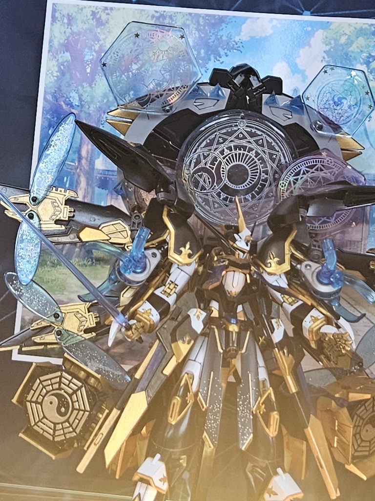 ビームサーベルもエアリアルのを使用し青に統一魔法道具には陰陽八卦ステッカーを使用