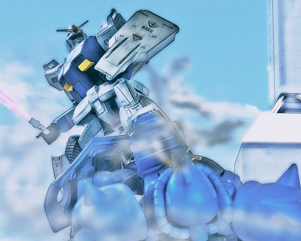 「ちょっと、こいつらはどうするんだい?」ライラ・ミラ・ライラ少尉の局地型ガンダムは倒れたグフを脚で抑えつけたままルースに聞く。「機能停止しているなら他の者に任せ、投降させろ」「人の家にいきなり上がり込んどいて、甘いんじゃないか、中尉?」「俺達は殺戮をしているんじゃない。互いに犠牲は最小限で済ませるのが筋だろう。それにコイツらからは何しにここへ来たか聞かなくてはならん」「…そうかい」ガンダムが抑えつけたグフのメインカメラは既に消えており抵抗する様子はなかった。「残りの奴らは基地守備隊に任せて、俺達は単機で来たMSを迎え撃つ。その位置ならフォルドとライラの方が早く接触する筈だ」「了解だルース、ライラ少尉行くぞっ!」フォルドはそう言うと機体を動かす。「…運が良かったねぇ…、ジオンのパイロット」ライラも脚を退かすとフォルドに続いて機体を走らせた。「……見逃した?」機能停止したグフのパイロット、ビリー・ウォン・ダイクは死を覚悟していた。「俺はまだ死なんのか…」「…隊長っっ!!」ビリーのコクピット内にラカン・ダカラン少尉の声がこだまする。彼は未だ連邦軍MSと交戦中であった。「貴方をやらせはしませんっ!!生きて…生きるのですっ!!」