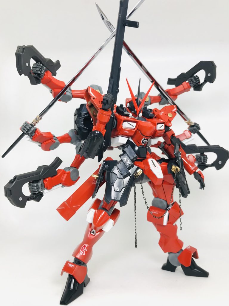 HG ザウォートエアブラシ全塗装（トップコートなし）私には珍しい綺麗目な塗装😳ホワイト部分のみ筆塗りかな…関節はやはり無塗装…難易度　★★☆☆☆作業時間　★★★☆☆敷居の高さ　★★★★★