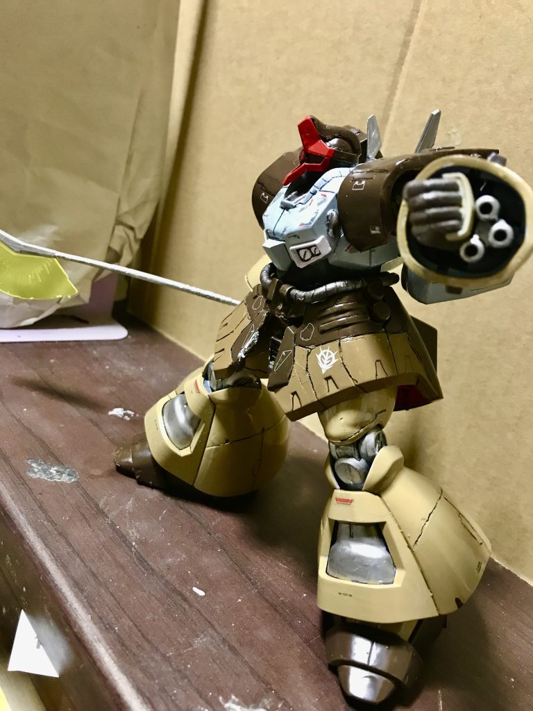 ビームアックス?を構えて。最後まで御覧いただきありがとうございました。