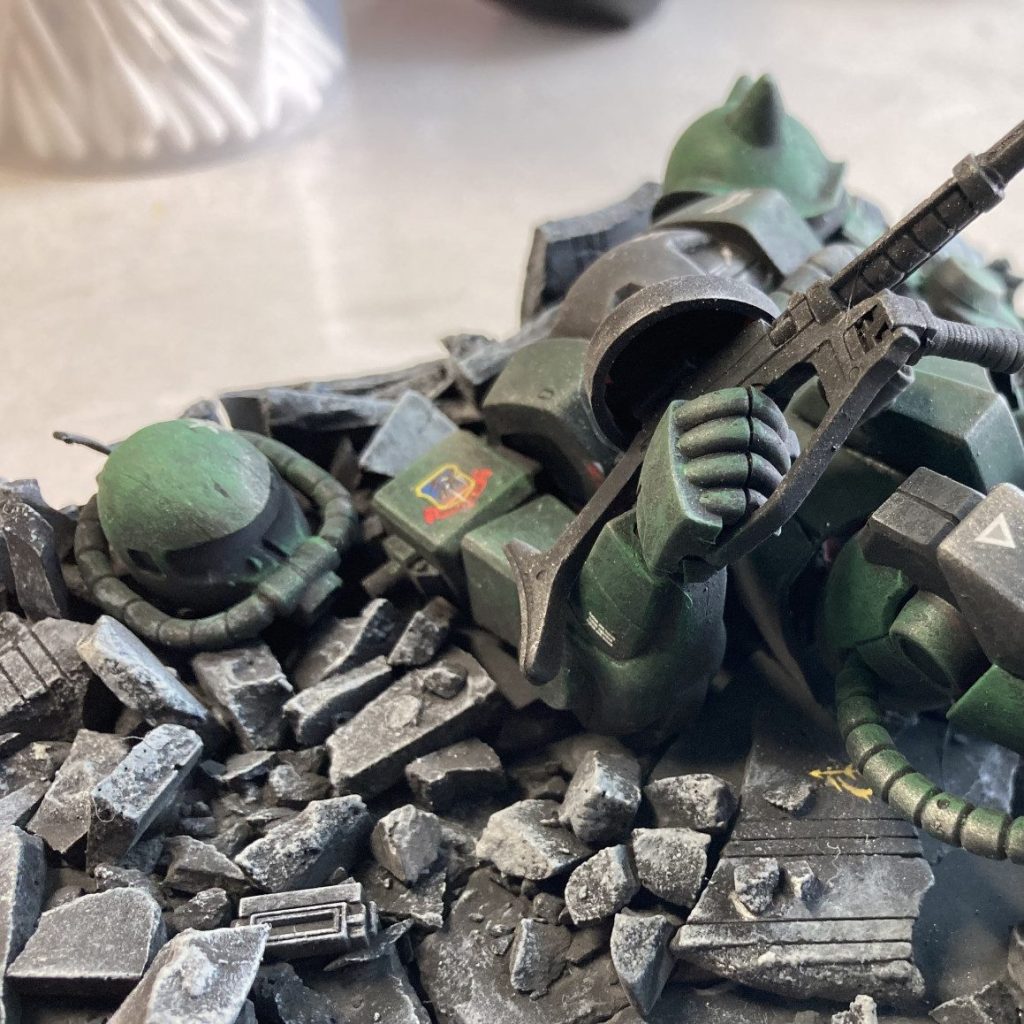 zer0 孤島に佇むザク ジオラマ 開始分 zer0 孤島に佇むザク ジオラマ