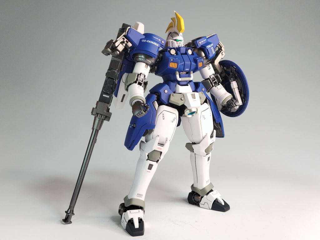 正面作成のために、参考画像を調べていたところ…「メタルロボット魂トールギスⅡ」の画像を見つけ「これカッコいいな!!」と思い、それを意識した作りにしています。