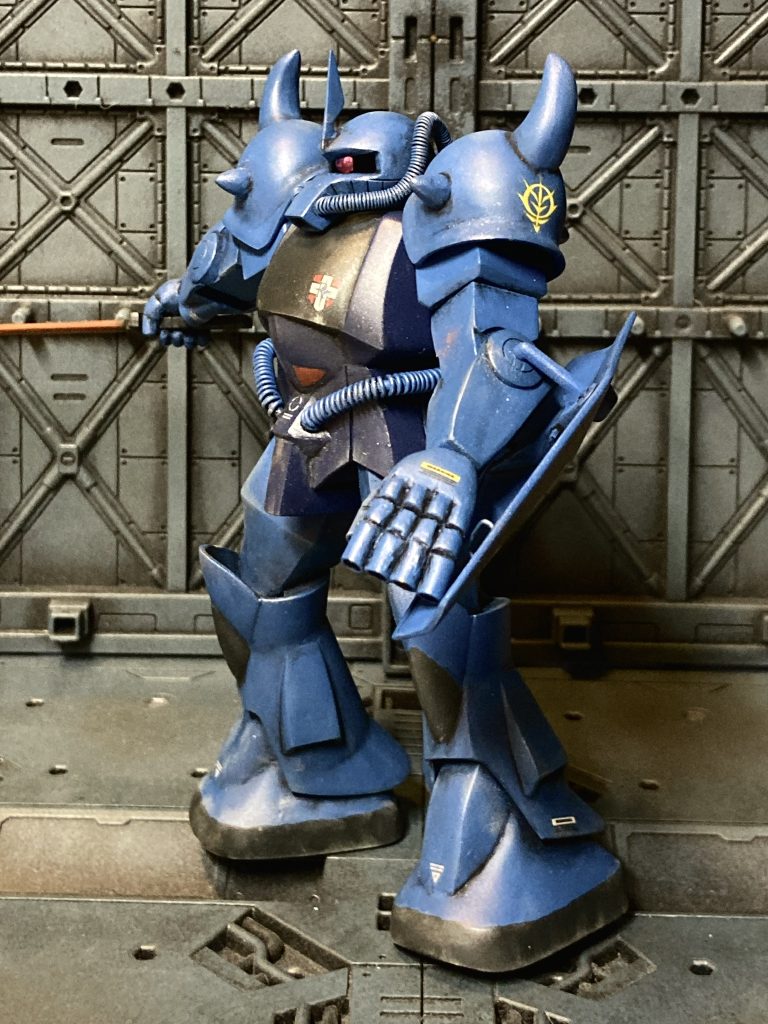 左手バルカンは真鍮パイプを切った張ったしてディティールアップモノアイはネイルパーツ