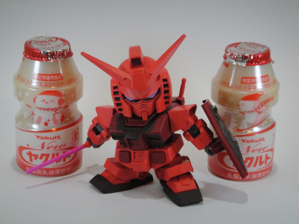 夢中で作っていたら喉が乾いたので、冷蔵庫にあった乳酸菌飲料を持ってきました。