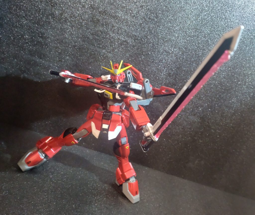 もう一つの理由は、ソードインパルスはHDとHDCEの2種類あると知ったから。映画観た後即組んだイモジャの感動が無い可動域だったので、組んだ直後に調べてみて萎えたっていうねw そしてHDCEの方はプレバン限定だと知り、「 ならしゃーねーか。」となったのはさらに数カ月後の話w