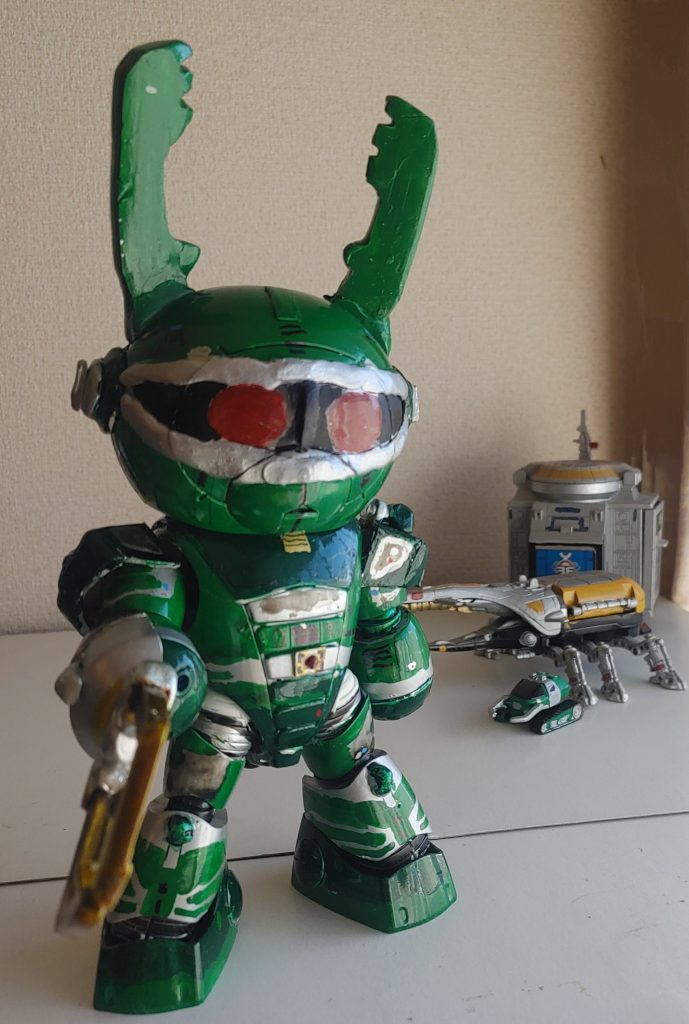 イメージ画。後ろの重甲基地と、メガヘラクレスは、放送当時に発売された食玩。