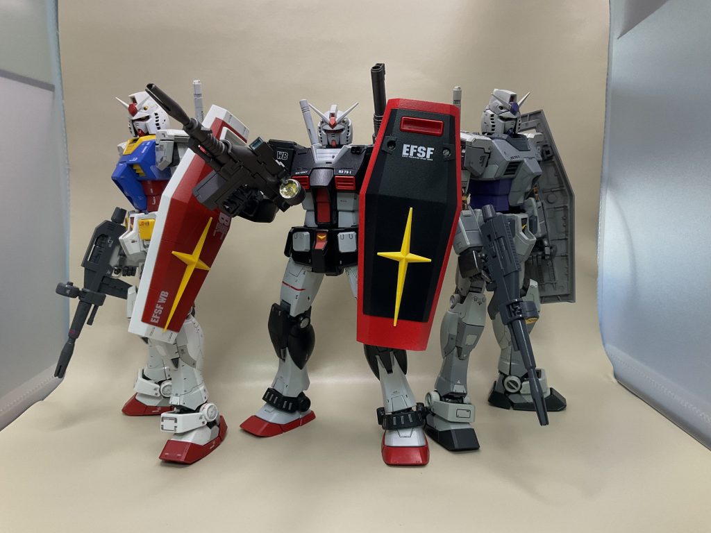 ガンダム1号機から 3号機–2枚目/制作者：@RA76