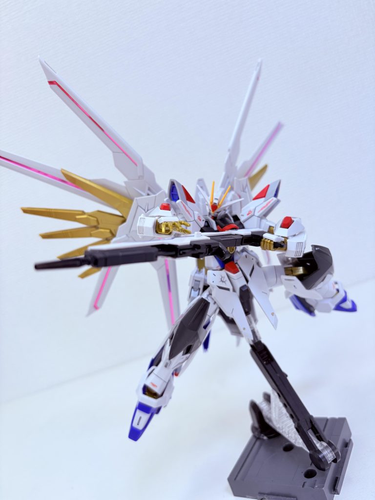 腰に持ってるビームライフルも飾りではありません!PGストフリパケ絵風に撮影!