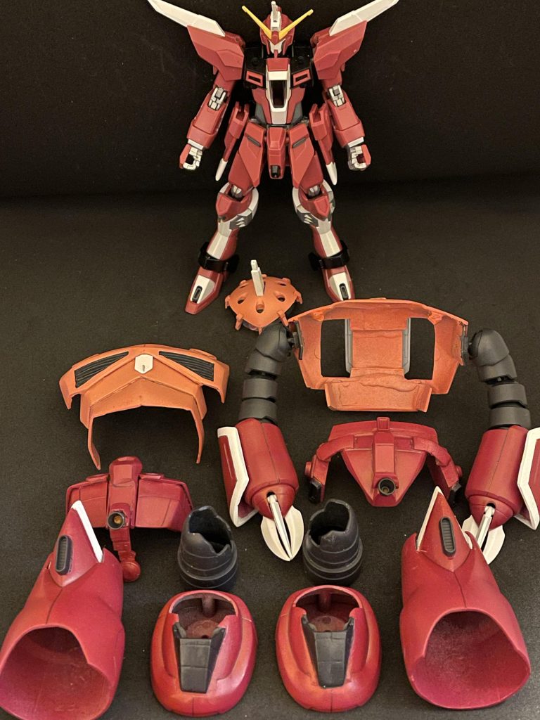 オールパージ。おかえりジャスティス弍式。制作工程にパーツ分解とジャスティスの部分改造を載せておきますので、よかったら最後までお付き合いください。