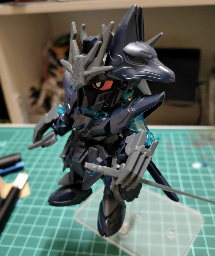 このままでも逆に黒くて忍者って感じかも。