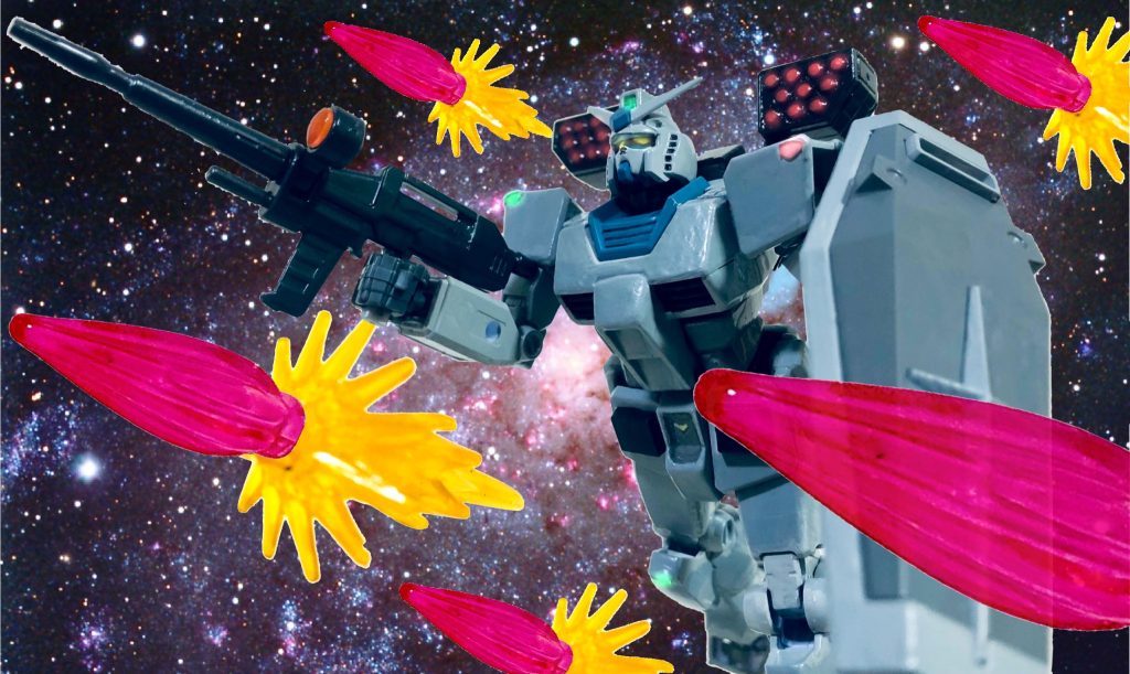 ラストはニューガンダムっぽいアングルで〆。オリジンジムは後日紹介予定です。