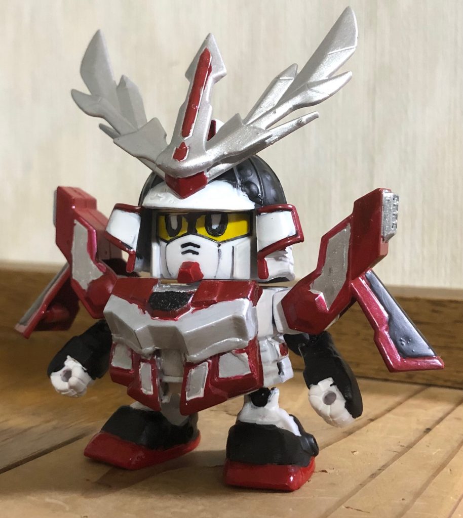 炎凰の鎧を身に纏った状態。鎧は新荒烈駆主の地の鎧を隠密頑駄無の胸鎧、農丸の角飾りにセット。