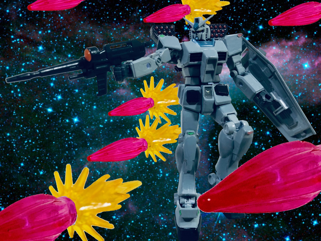 ユージ「地獄の千本ノックを受けてみよ!!」こんなにファンネルが飛んで来たらジオンのエースと言えどもひとたまりもないですね・・・。