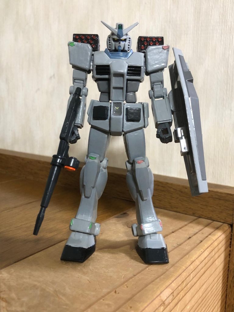 フロントビュー。外見自体は背中にファンネルを装備した以外はあまり変わりません💦