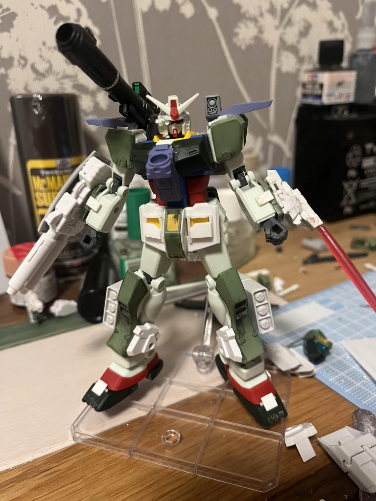 塗装前、こんな感じです主にユニコ、ジムスナイパーK9、ダムA付録から拝借しております