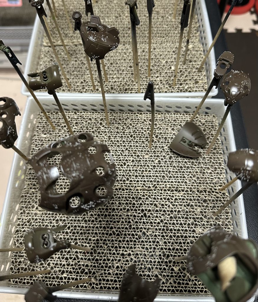 下地のマホガニーに塩をまぶしたので、記念撮影しました