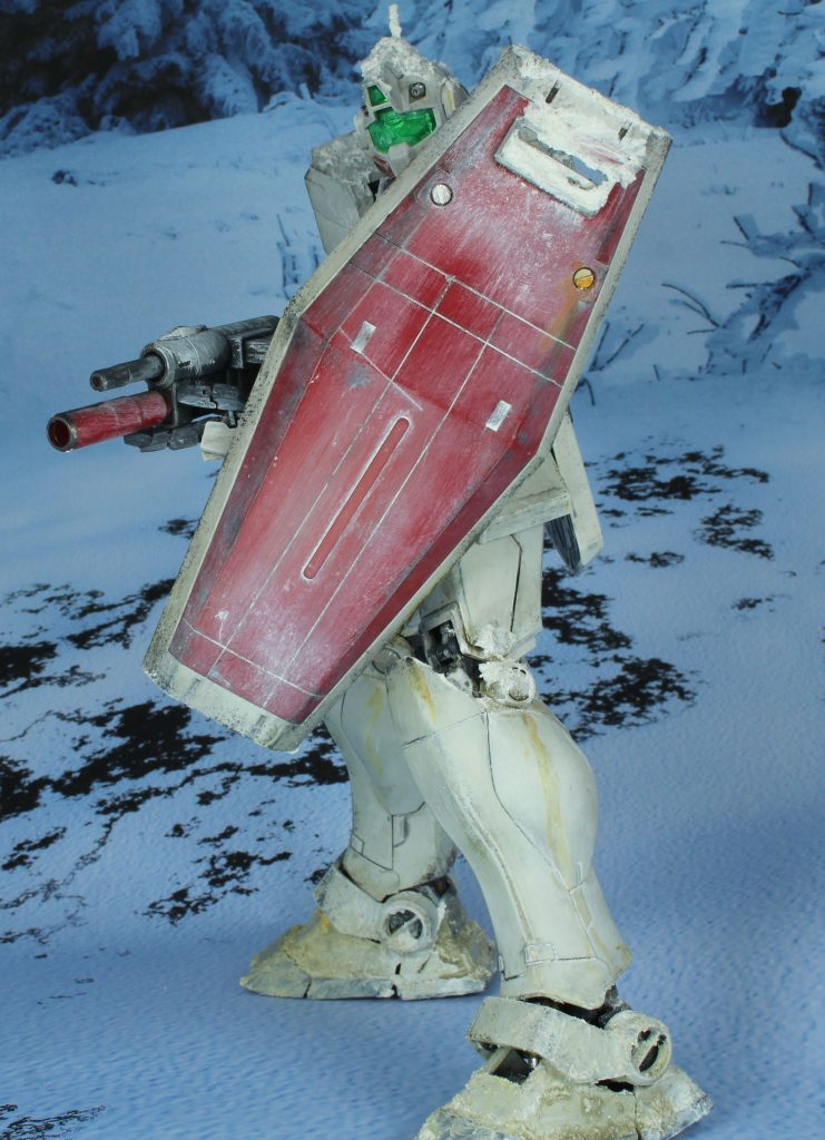 ライトビュー  関節部のオイル汚れ、シールドのリベットの錆を表現