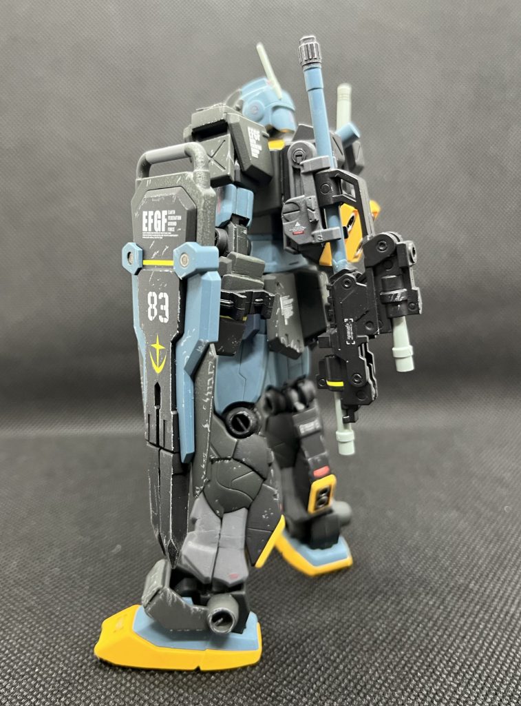 スピアーのラックは境界戦機から流用。シールドにはメタルパーツを埋め込み。デカールは適当に貼ってます。