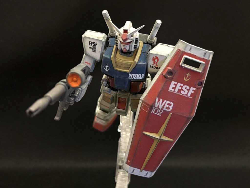 めぐりあい宇宙の、あのシーンみたいな、強くてかっこいいガンダムを目標に作りました。