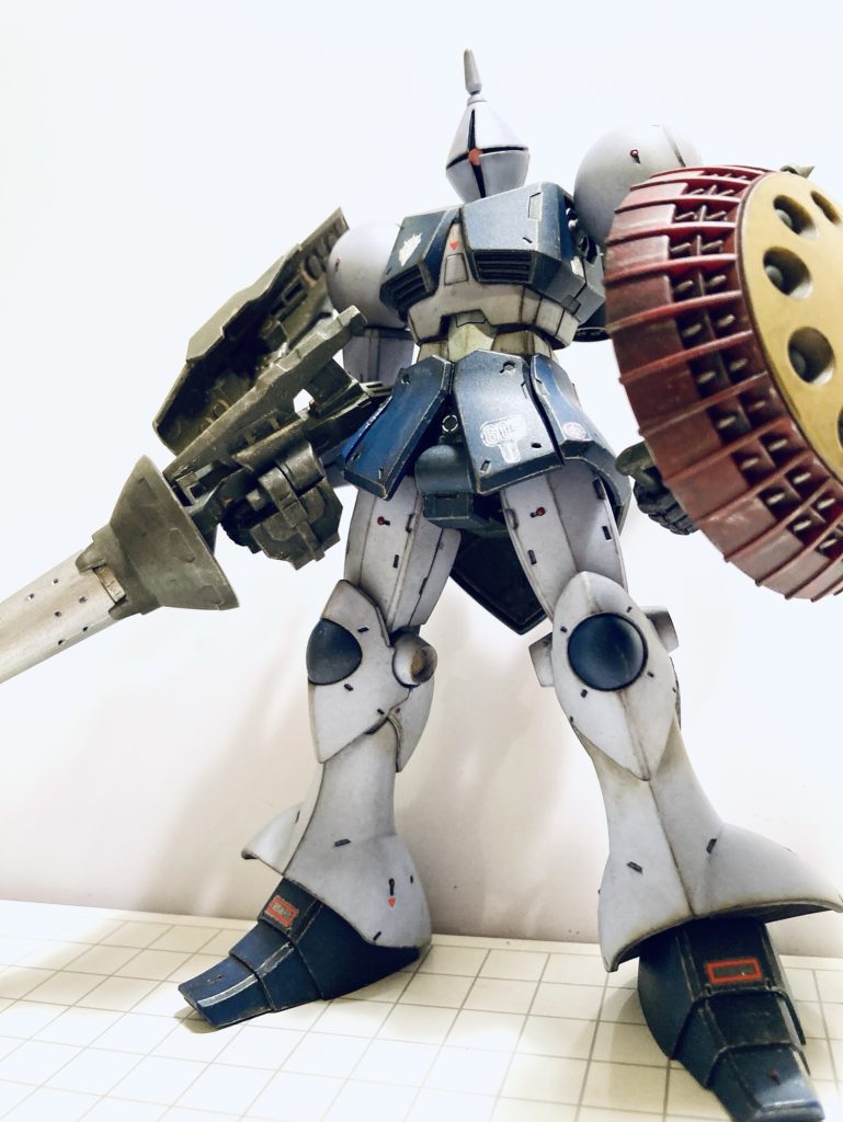 戦車模型のウェザリングを参考にして仕上げたつもりでしたが、なかなか難しい😓