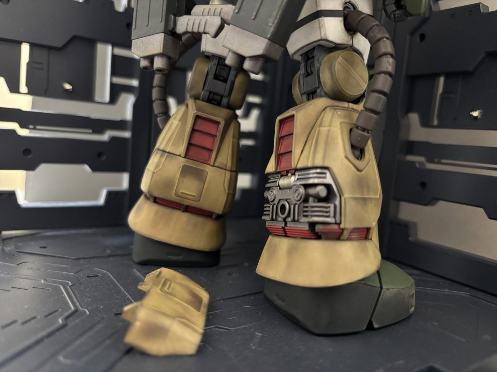 脚部アップ!結構汚しました。