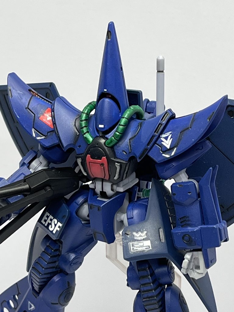 以上、ハンブラビでした！Gフレームは切り離しがなく外装を着せる感じなので作りやすいですね。その分工場のおばちゃんがもいだようなゲート跡をなんとかしなきゃになるのは勘弁してほしいとこですがw