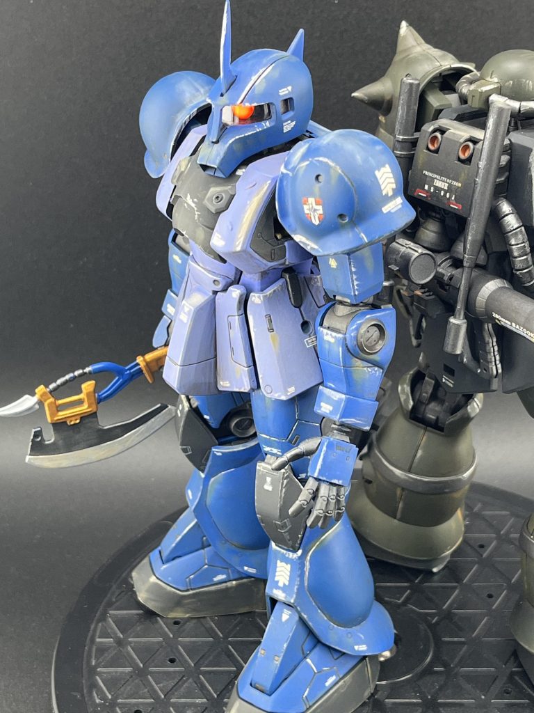 青　ガイア:ウルトラブルー水色　ガイア:ミリオンブルー黒　ガイア:ジャーマングレー