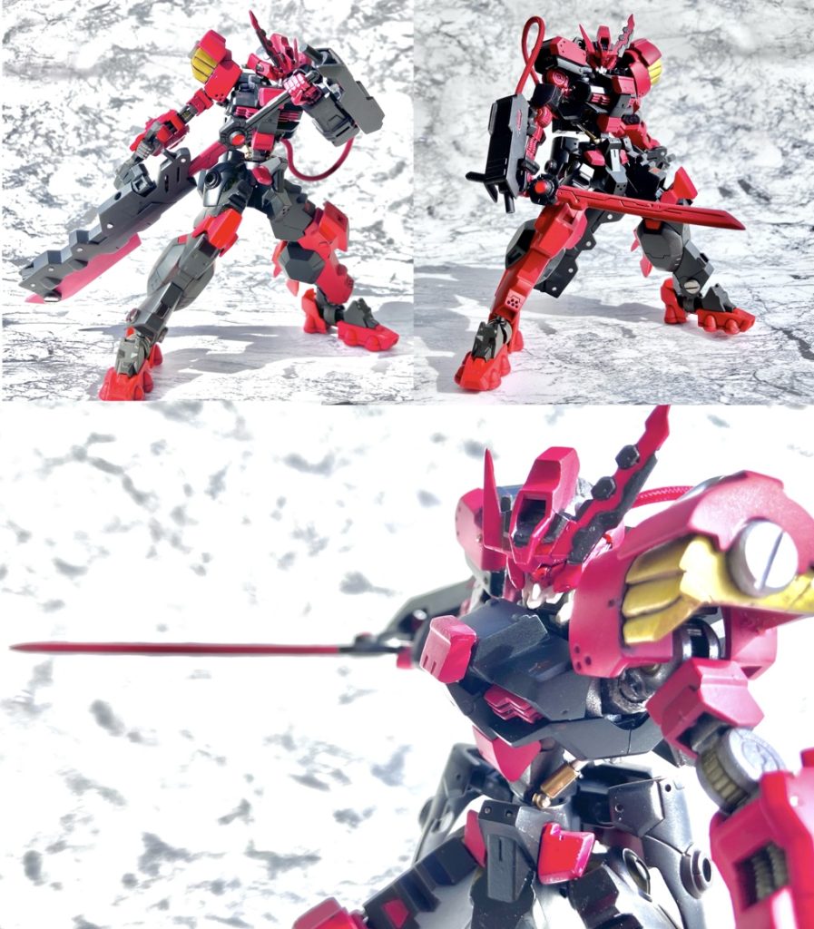 こちらは月紅が装備していたブラッドムーンを鍛え直した「鍛え直したブラッドムーン」です。刀身部分をやや短くして形状を変更しています。取り回ししやすくしたかった。当然ながら月紅・改に納刀と抜刀できます。 ではアクションいってみましょう